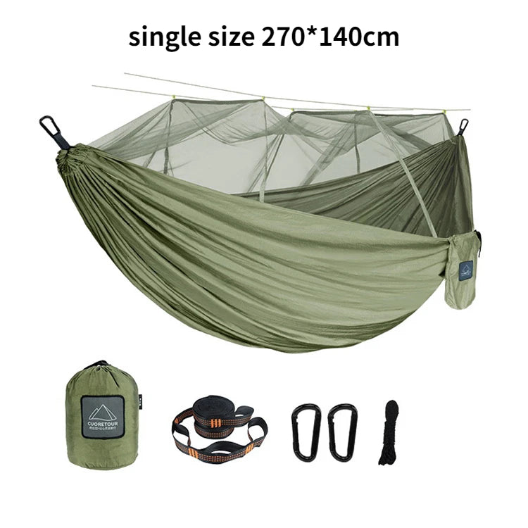 Camping Hammock with Mosquito Net – Portable & Breathable