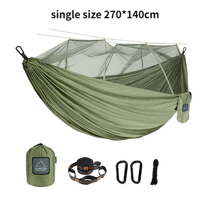 Camping Hammock with Mosquito Net – Portable & Breathable