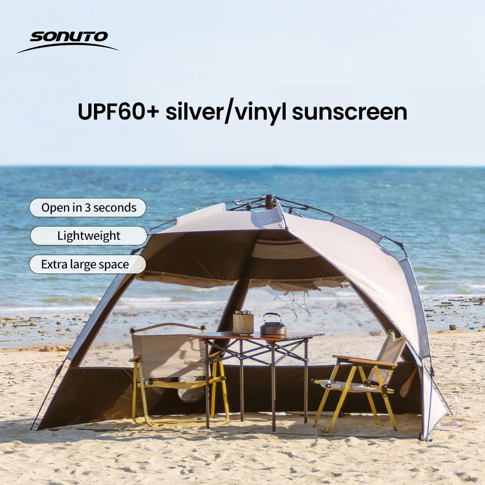 Pop Up Camping Tent 3-4 Person Quick Setup UV Protection