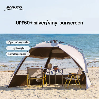 Pop Up Camping Tent 3-4 Person Quick Setup UV Protection