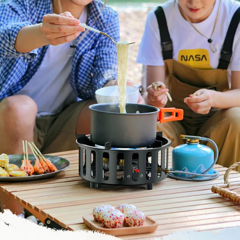 Portable 19800W Camping Stove with Windproof Gas Burner