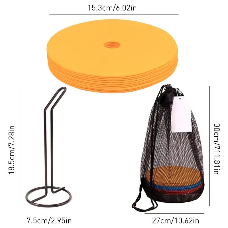 10pcs Agility Training Cones for Speed Drills