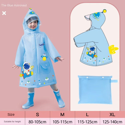 Kids Waterproof Raincoat with Backpack Cover