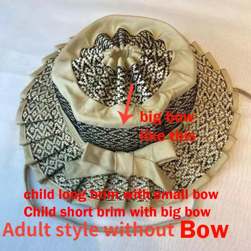 Foldable Straw Sun Hat for Kids & Adults – UV Protection