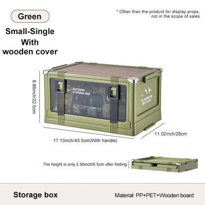 Foldable Camping Storage Box with Lid for Easy Organization