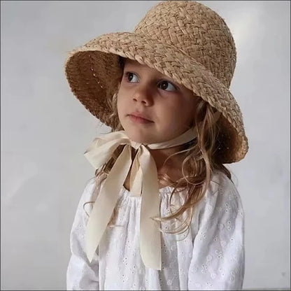 Kids Straw Sun Hat – UV Protection Beach Cap