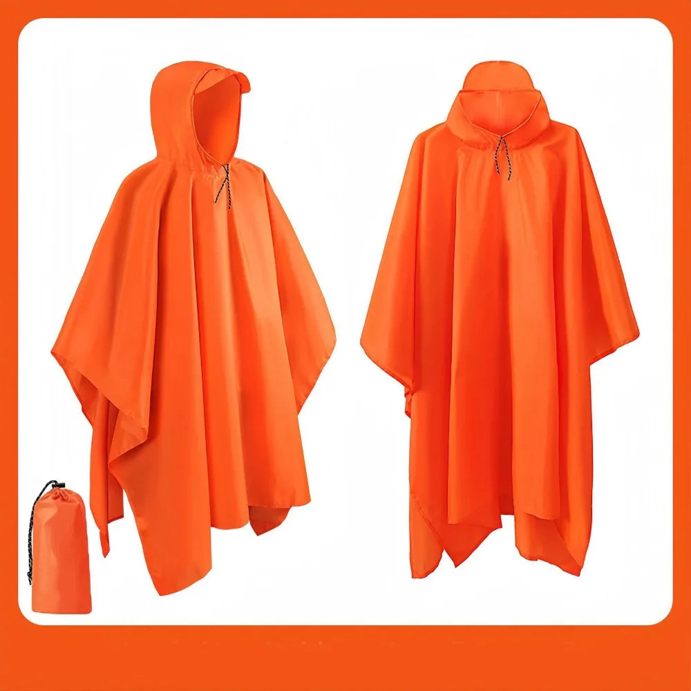 3-in-1 Waterproof Rain Poncho for Hiking & Travel