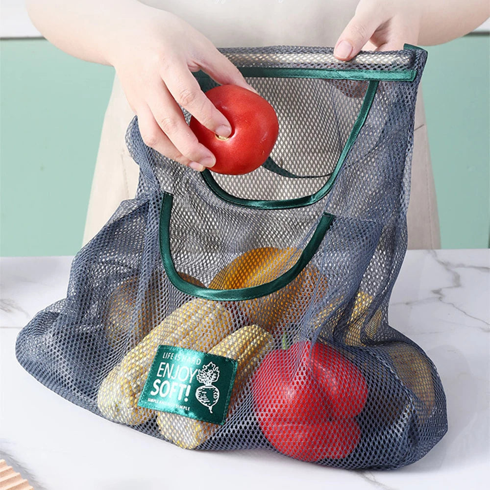 Hanging Mesh Storage Bag Keeps Produce Fresh