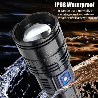 Ultra Bright LED Flashlight with Built-in Rechargeable Battery