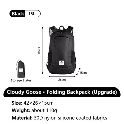 Foldable Hiking Backpack Lightweight Waterproof 22L