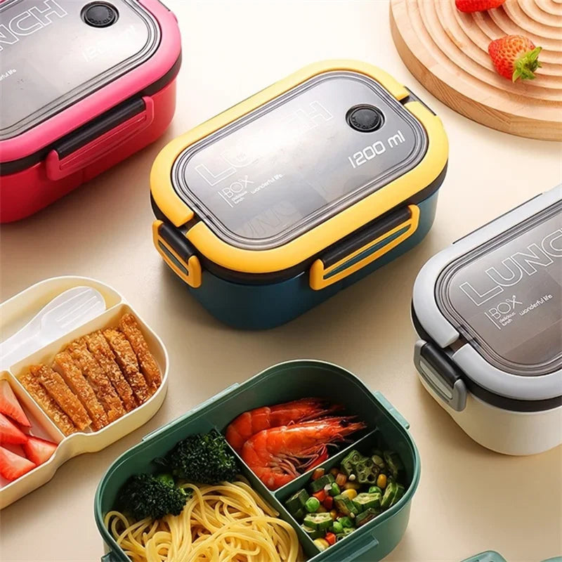 2 Layer Bento Lunch Box Leakproof with Utensils