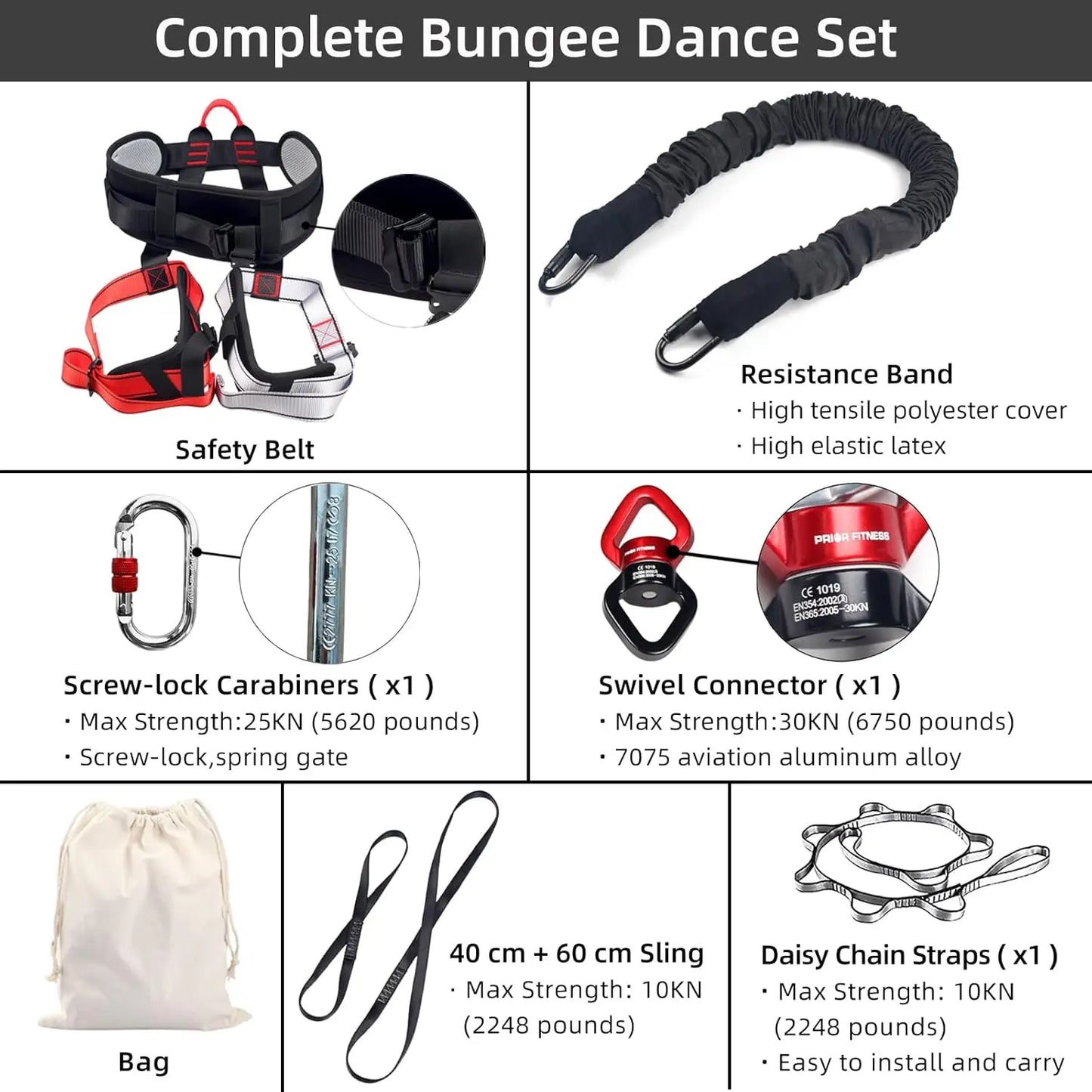 Bungee Fitness Set for Agility & Strength Training