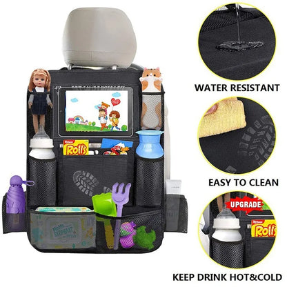 Car Seat Back Organizer with Tablet Holder Storage
