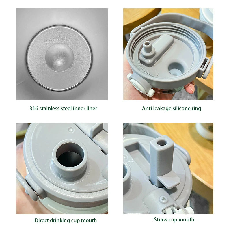 Stainless Steel Vacuum Thermos – Portable & Large Capacity