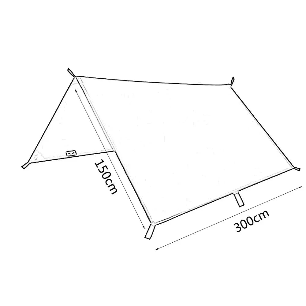 3x3m Waterproof Sun Shelter – Beach & Camping Shade