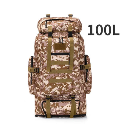 Mountaineering Backpack 100L Heavy Duty Outdoor Carry
