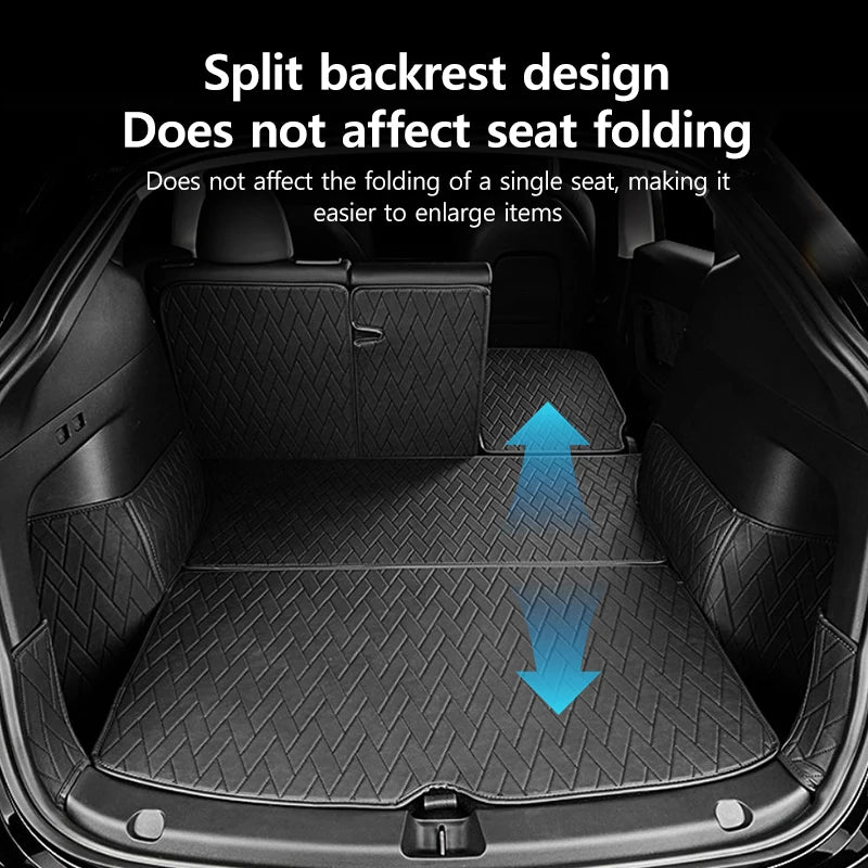 Leather Trunk Mat – Waterproof Non-Slip Tesla Model Y Liner