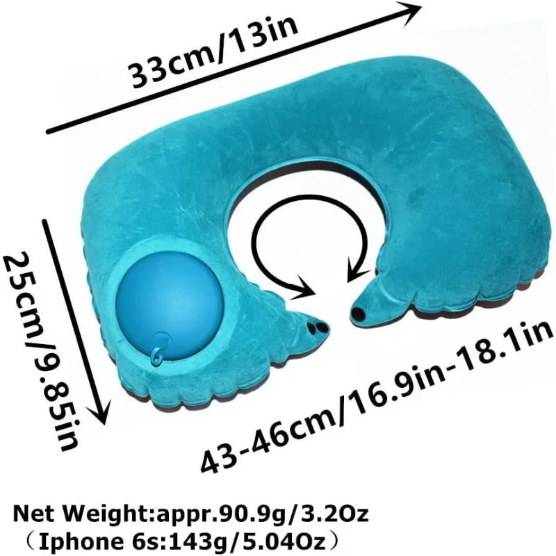 Inflatable Neck Travel Pillow for Comfortable Support