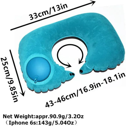 Inflatable Neck Travel Pillow for Comfortable Support