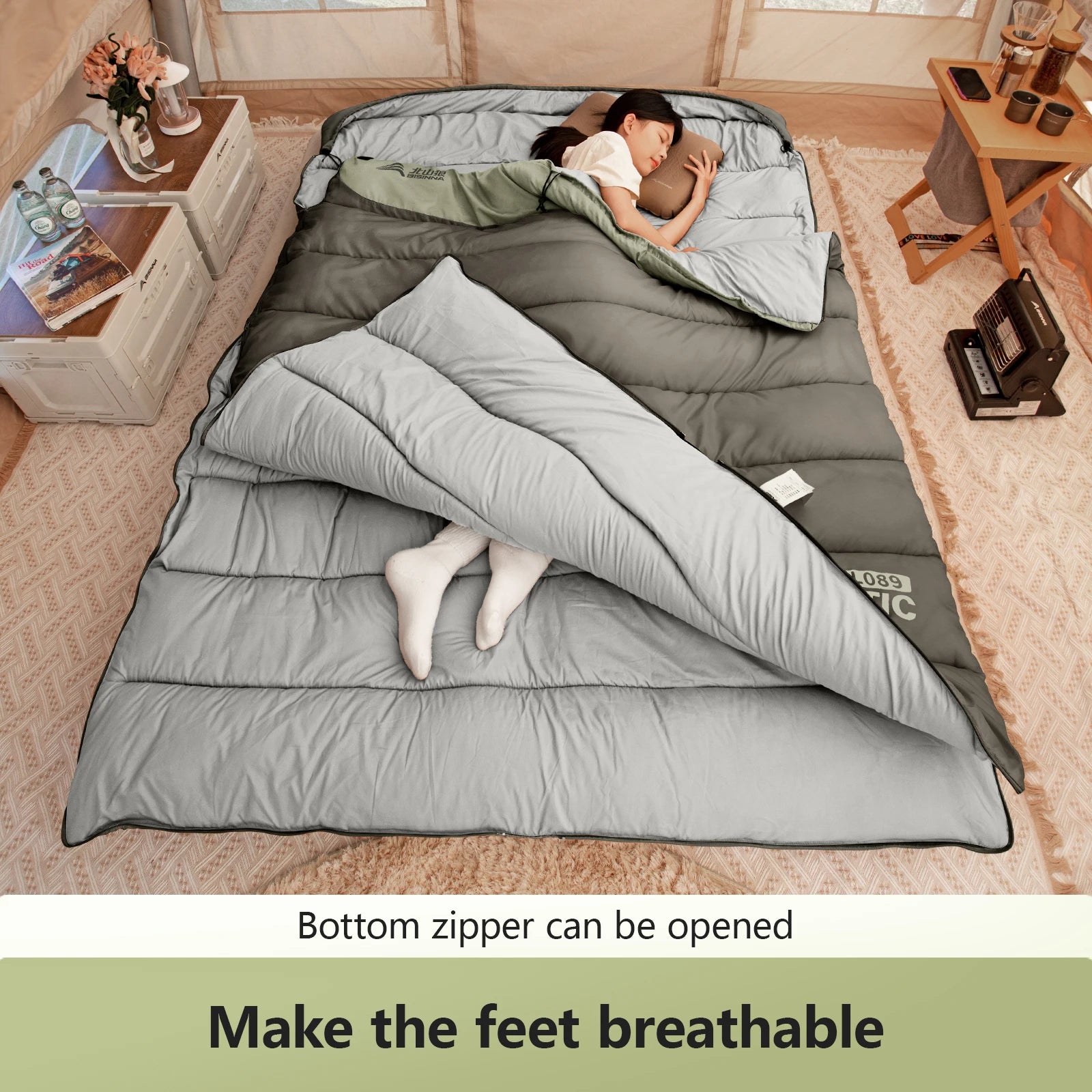 camping sleeping bag double - KentDO
