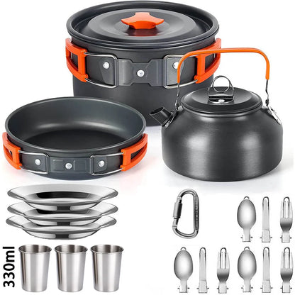 Camping Cookware Set for 2–3 People Lightweight Cooking