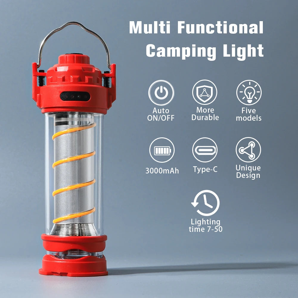 Camping Lantern with Tripod USB Rechargeable Bright Light
