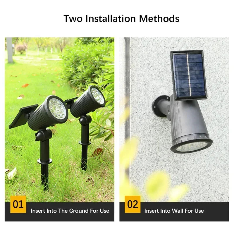 Solar LED Spotlight for Garden Bright Waterproof Lighting