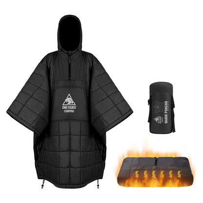 Wearable Camping Blanket Poncho for Warm Outdoor Comfort