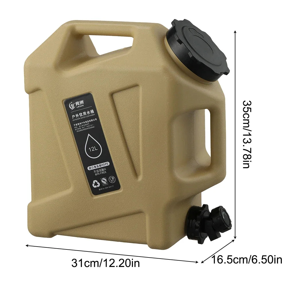 Camping Water Container 12L Portable with Faucet