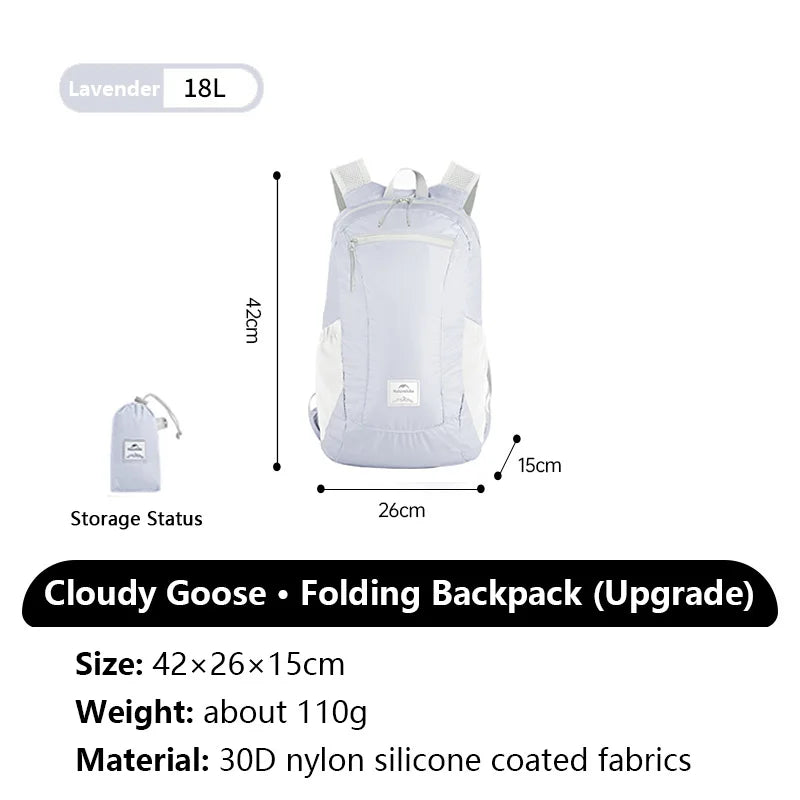 Foldable Hiking Backpack Lightweight Waterproof 22L