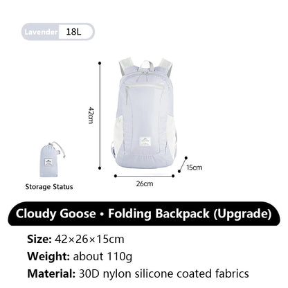 Foldable Hiking Backpack Lightweight Waterproof 22L