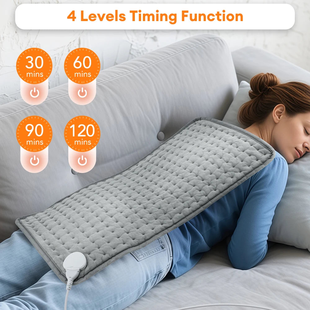 Electric Heating Pad for Back & Seat with 9 Heat Levels