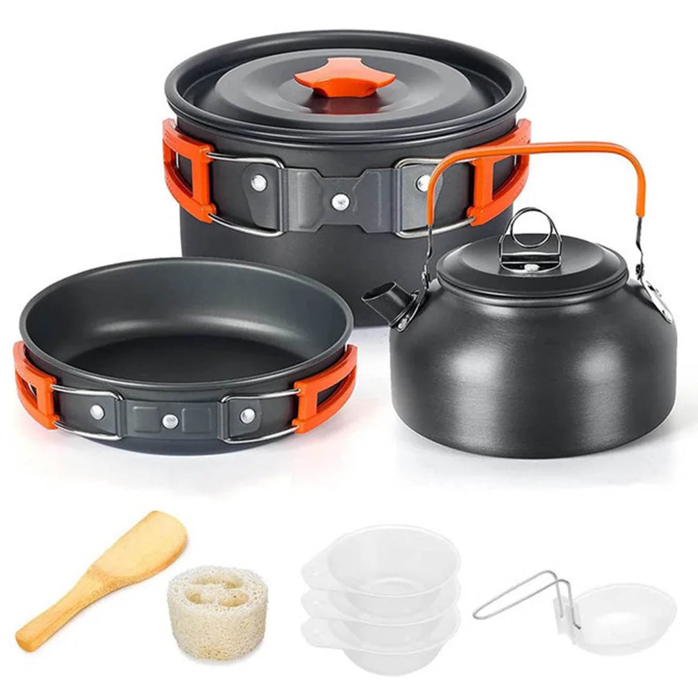 Camping Cookware Set for 2–3 People Lightweight Cooking