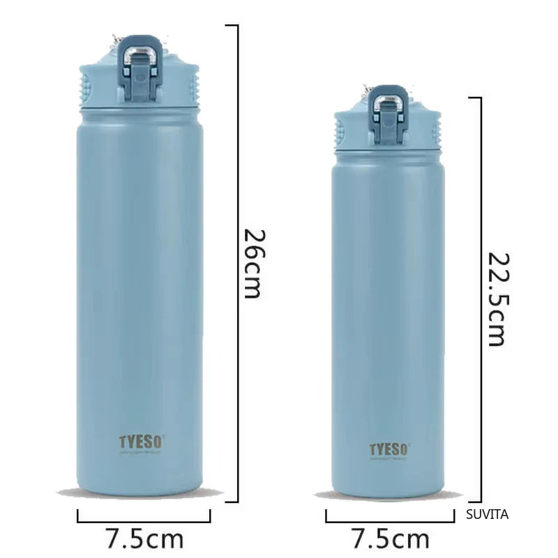 TYESO Stainless Steel Thermos Water Bottle – Keeps Drinks Hot & Cold