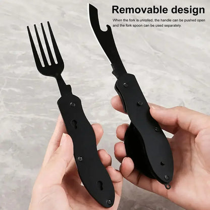 Three-in-One Camping Cutlery Set – Foldable & Ergonomic