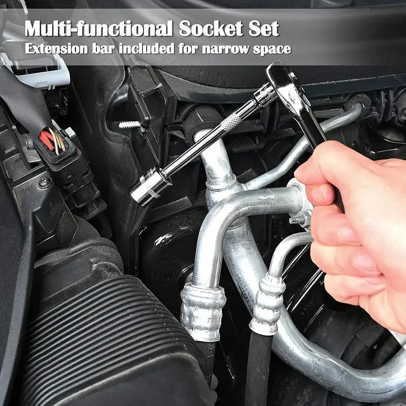 46PCS Car Repair Tool Kit for Roadside Emergencies