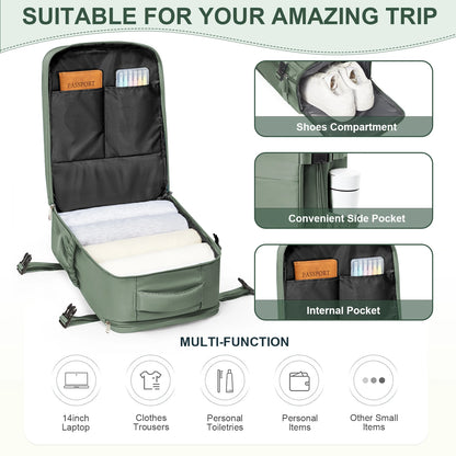 Cabin Travel Backpack 40x30x20 with Laptop Storage