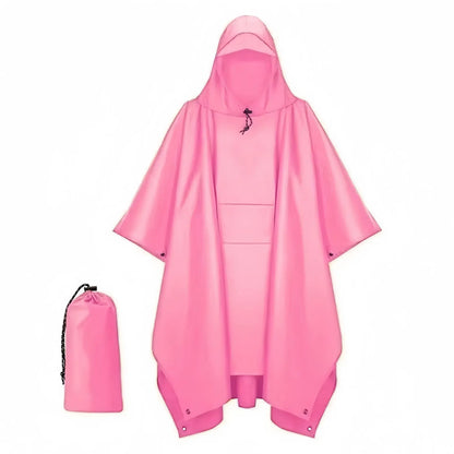 3-in-1 Waterproof Rain Poncho for Hiking & Travel