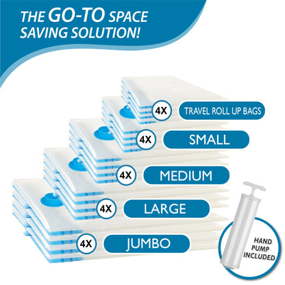 Vacuum Storage Bags Set Save Space Travel Packing