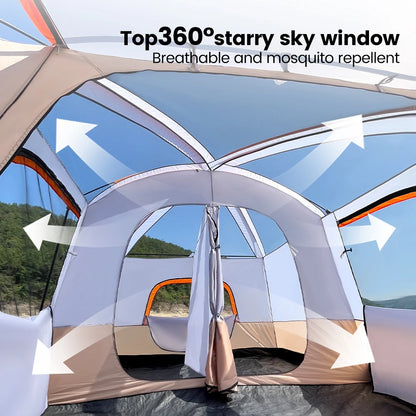 Large Family Camping Tent 3–12 Person Waterproof Shelter
