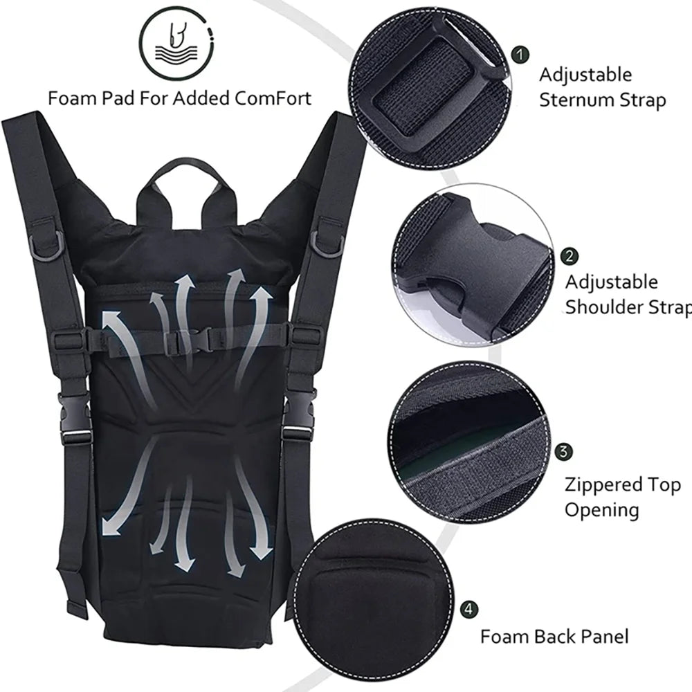 3L Waterproof Hydration Pack – Convenient Outdoor Water Bag