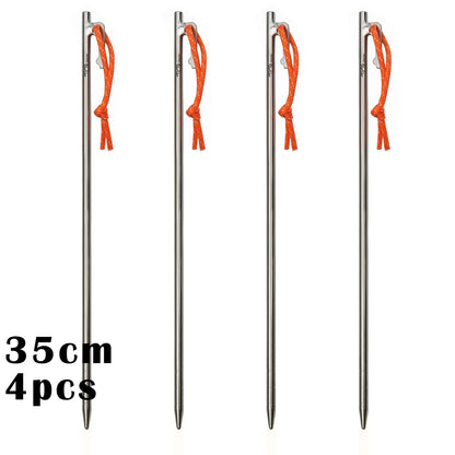 Titanium Tent Stakes for Strong Windproof Camping