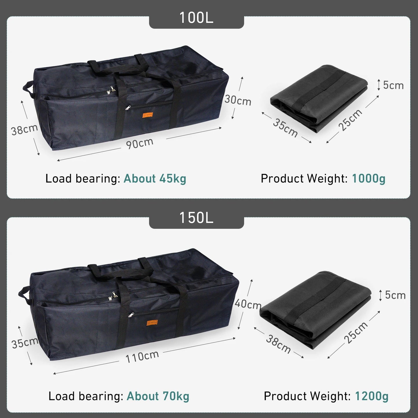Camping Storage Bag 100L – Large Capacity Gear Organizer