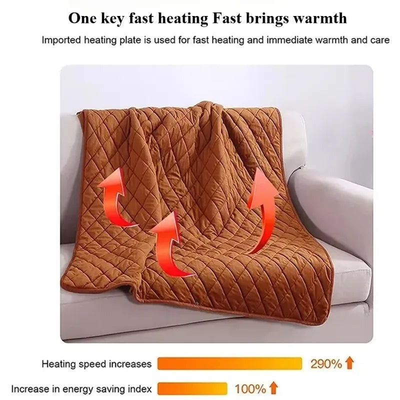 USB Electric Blanket with Fast Heating & Portable Warmth