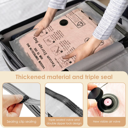 Vacuum Storage Bags Set – Save Space Fast Travel