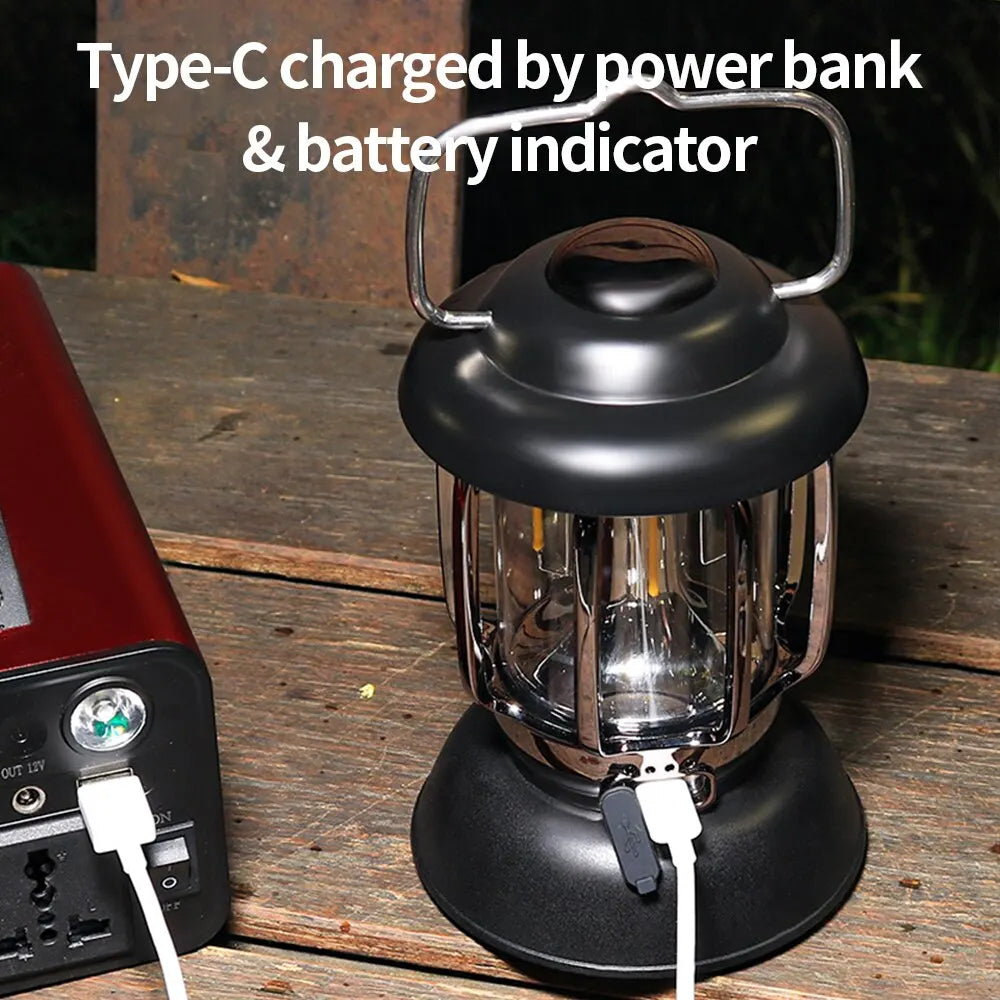 Portable Outdoor Camping Lantern USB Rechargeable Waterproof Light
