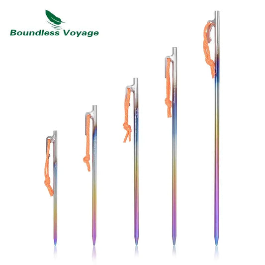 Titanium Tent Stakes Heavy Duty Lightweight Set