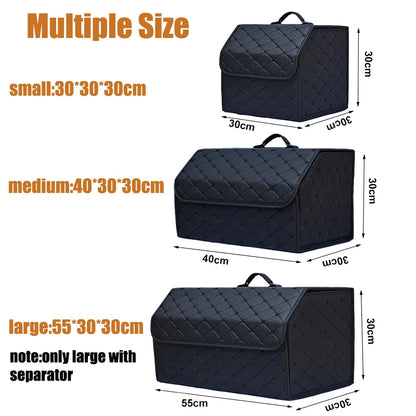 Car Trunk Organizer Box – Foldable Large Capacity Storage