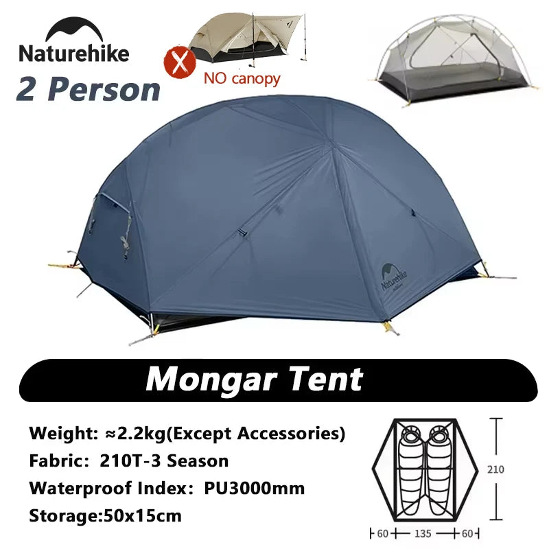 Ultralight Backpacking Tent 2 Person Waterproof Hiking