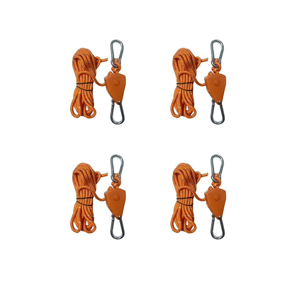 Reflective Tent Guy Lines with Tensioners for Wind Stability